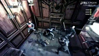 Batman Arkham City - Nightwing: Gameplay: Combate en la Mansión