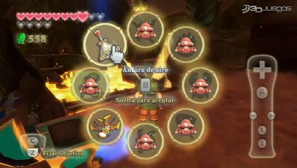 Zelda Skyward Sword: Gameplay: Sin Espada