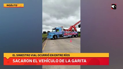 Sacaron el vehículo de la garita