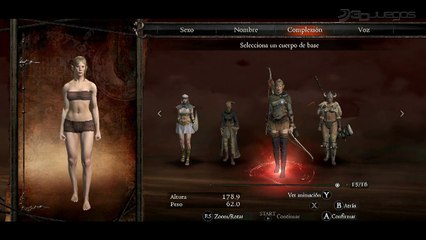 Dragon's Dogma: Gameplay: Editor de Personajes