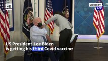 Biden receives Covid-19 vaccine booster shot