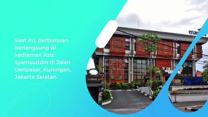 Azis Syamsuddin di Jalan Denpasar, Kuningan, Jakarta Selatan