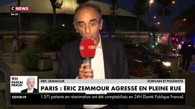 Eric Zemmour réagit sur CNews après son agression à Paris : Moi j'ai la chance d'être protégé. Les Français connaissent ça tous les jours