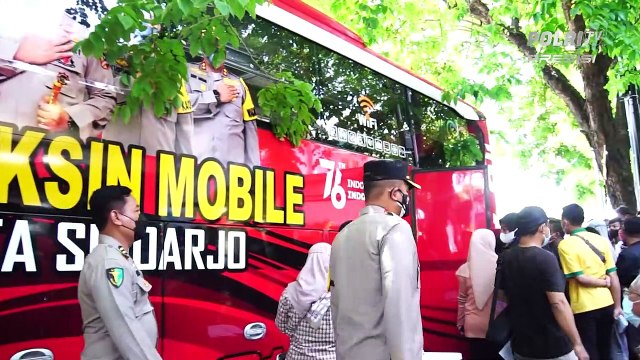 Polresta Sidoarjo Terus Masifkan Vaksinasi Covid-19 di Pasar Tradisional