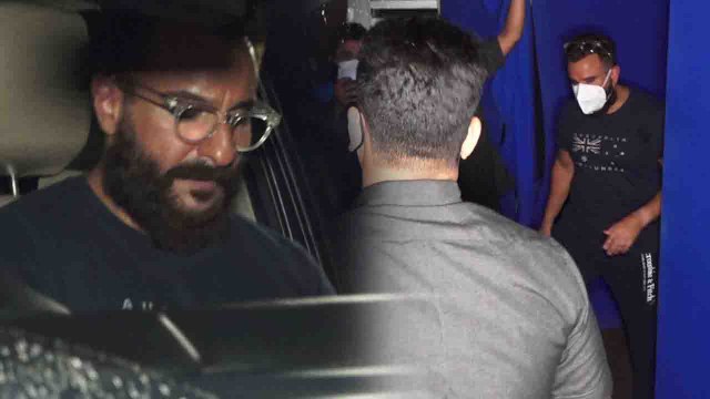 Saif Ali Khan ने shoot ख़तम करके मिलने निकले Taimur Ali Khan और Kareena Kapoor Khan! | FilmiBeat