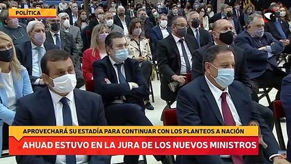 Ahuad estuvo en la jura de los nuevos ministros
