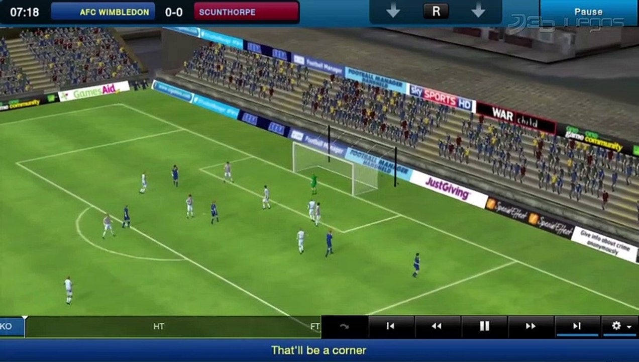 Football Manager Classic 2014: Motor Gráfico 3D
