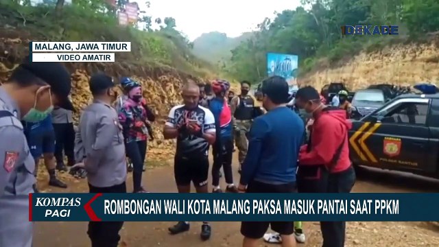 Viral Rombongan Gowes Wali Kota Malang Paksa Masuk Pantai Kondang Merak di Masa PPKM