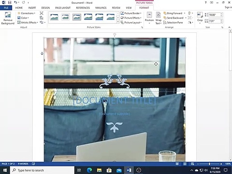 Microsoft Word 2013 Urdu tutorials Cover page, Blank page and Page break - class 15