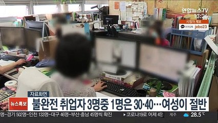 불완전 취업자 3명 중 1명은 30·40…여성이 절반