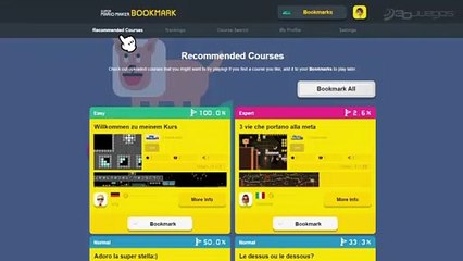 Super Mario Maker: Portal Web de Marcadores