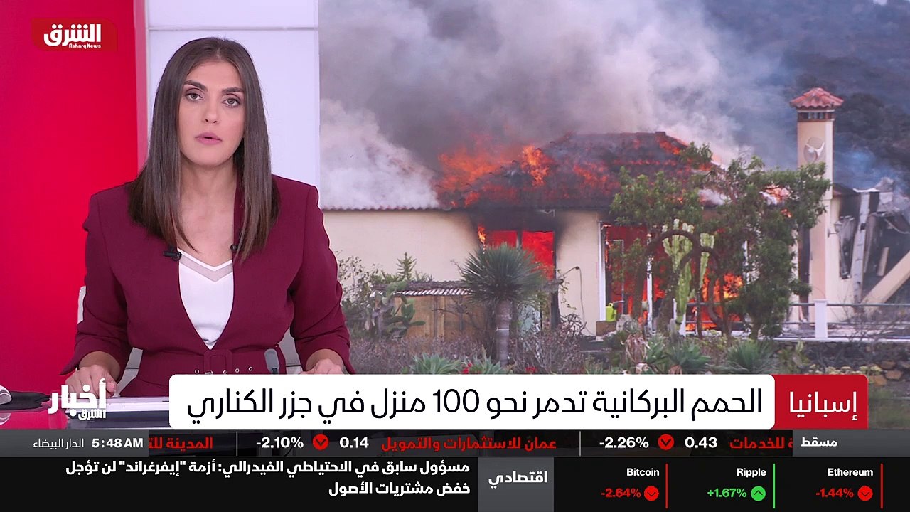 ...في تدمير نحو مئة منزل في جزر الكناري بعد...