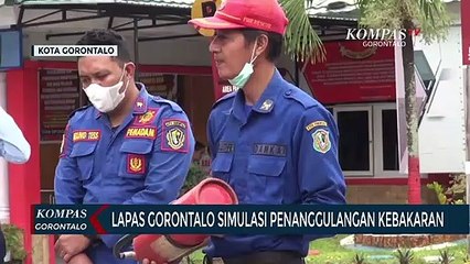 Lapas Gorontalo Simulasi Penanggulangan Kebakaran