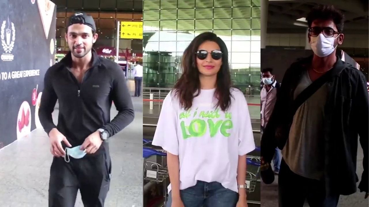 #SunilGrover, #KarishmaTanna & #ParthSamthaan Spotted At The Airport | SpotboyE