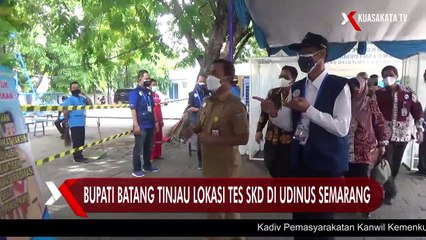 Pastikan Sesuai Prosedur, Bupati Batang Tinjau Lokasi Tes SKD di Udinus Semarang