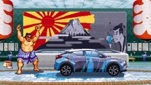 Un coche como luchador de Street Fighter 2