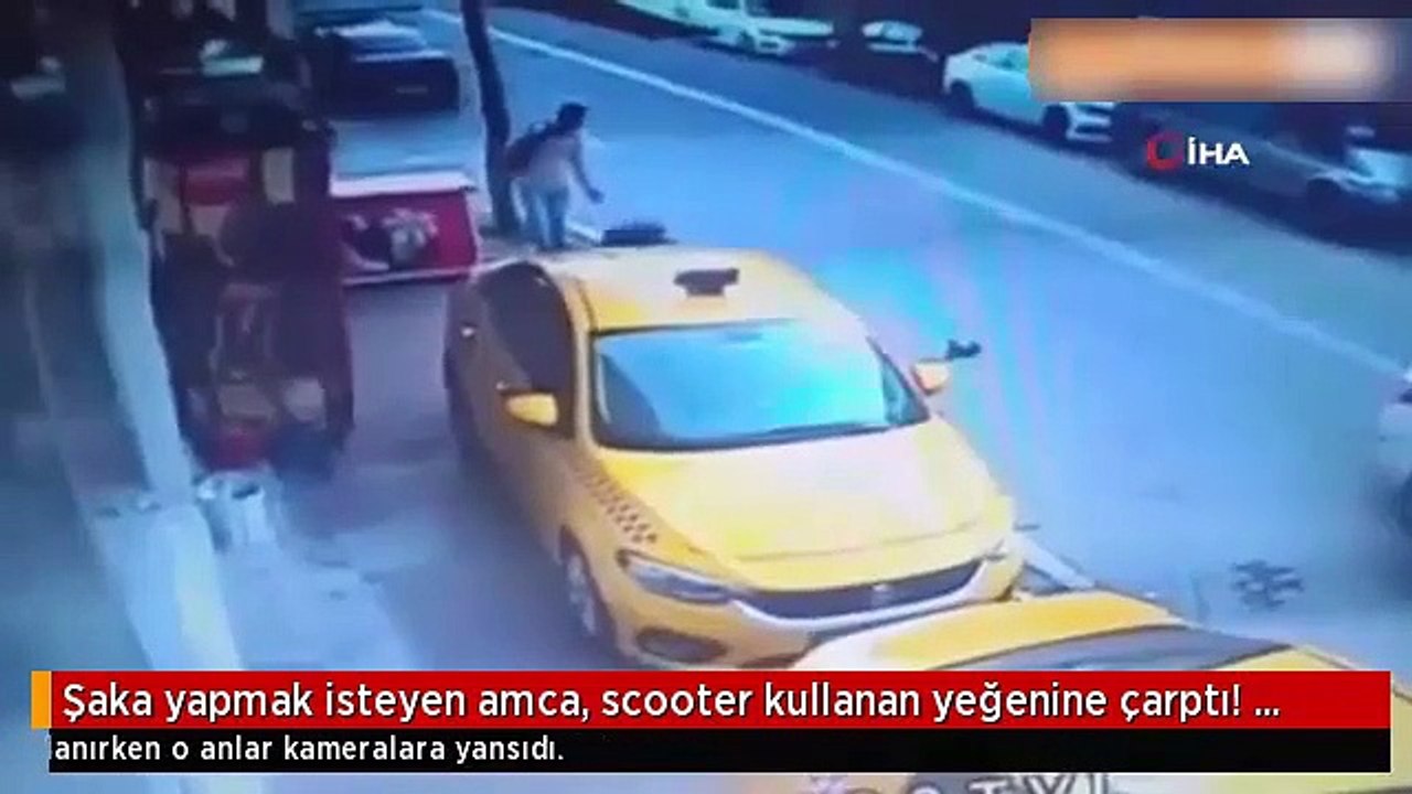 Şaka yapmak isteyen amca aracıyla yeğenini yara...