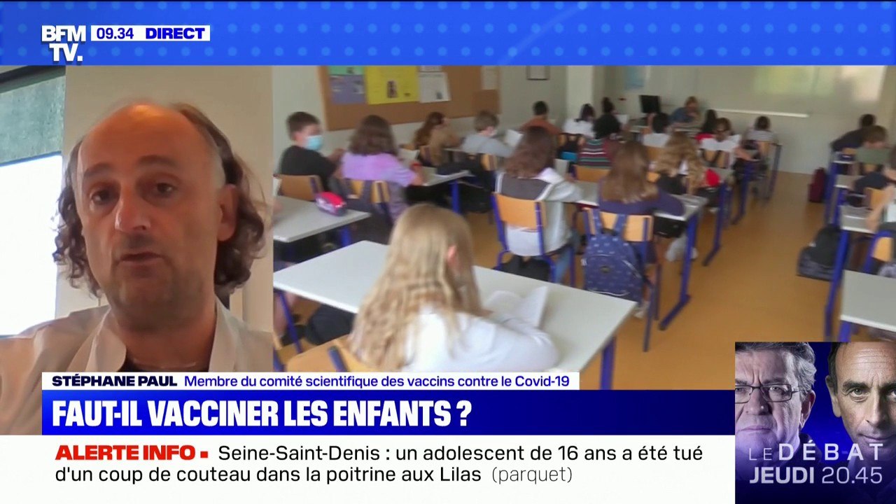 Vaccination des enfants: pour Stéphane Paul, membre du comité scientifique des vaccins,  il faudra se poser la question "sans doute à la fin de l'année"
