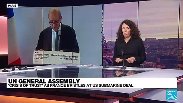 'Is America back?': EU backs France in sub dispute at UN General Assembly