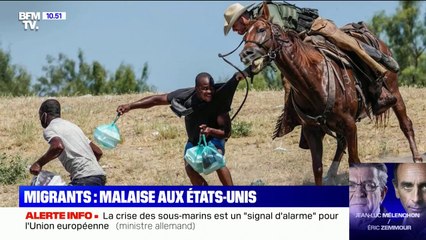 Aux États-Unis, des migrants repoussés violemment par des "cow-boys"