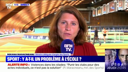 Roxana Maracineanu sur le sport à l'école:  "On ne peut pas donner à l'école le rôle que doit avoir un club"