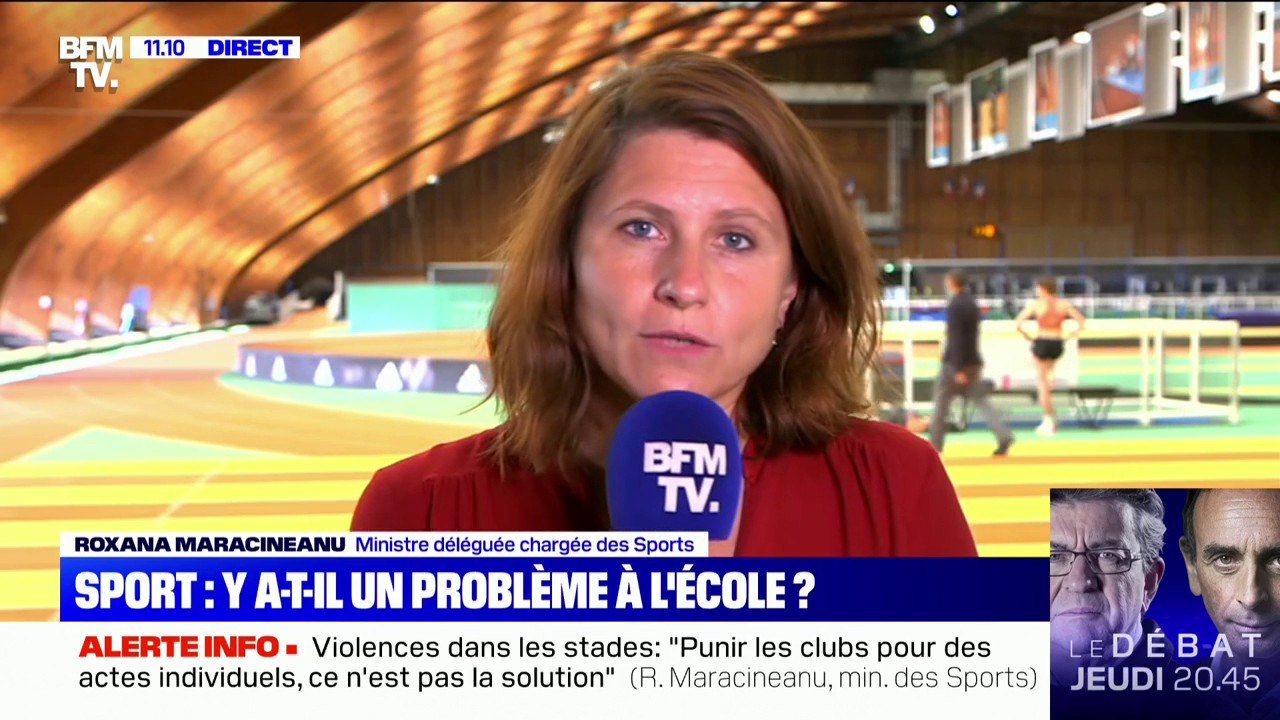 Roxana Maracineanu sur le sport à l'école:  "On ne peut pas donner à l'école le rôle que doit avoir un club"
