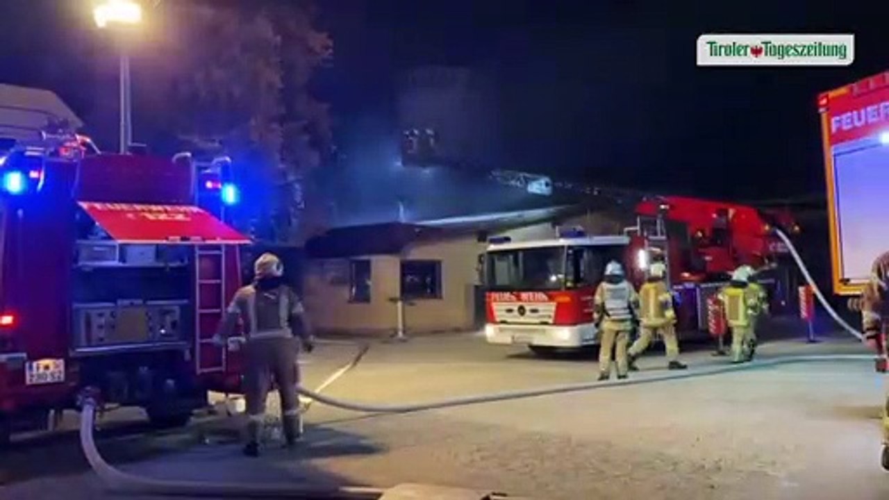 Großbrand in Wäscherei in Vomp