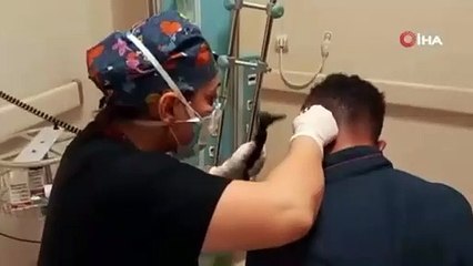 Ehliyet sınavında akılalmaz uyanıklık! Biri maskesinde biri kulağında