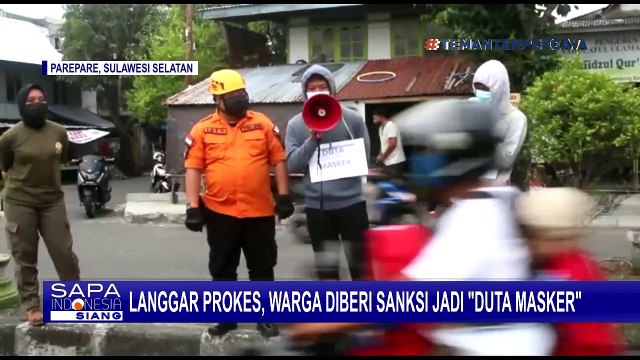 Begini Jadinya Kalau Pelanggar Prokes Disanksi Jadi Duta Masker