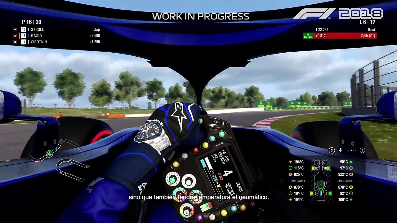 Tercer diario de desarrollo de F1 2018: ¡Más simulación!