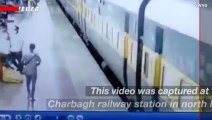 This is the Heart Stopping Moment Mother and Daughter Narrowly Escape Death After Falling Under Moving Train