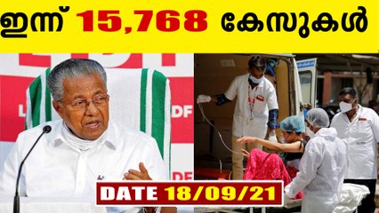 സംസ്ഥാനത്ത് ഇന്ന് 15,768 പേര്‍ക്ക് കോവിഡ്-19 സ്ഥിരീകരിച്ചു.