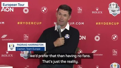 Harrington and Stricker excited for wild US crowd at Ryder Cup