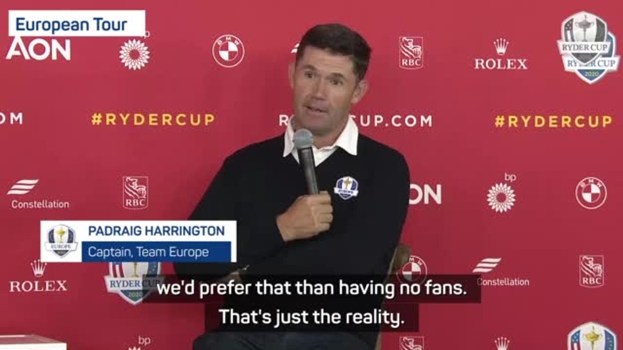 Harrington and Stricker excited for wild US crowd at Ryder Cup