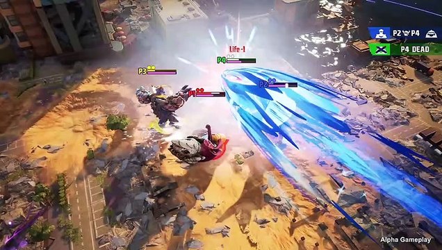 Monstruos gigantes en combate en GigaBash, un videojuego para PC y consolas que presenta tráiler