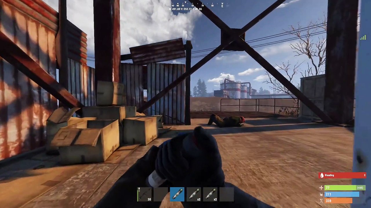 6 minutos de gameplay de Rust en Xbox One X: as...
