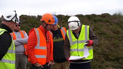 Work is underway to build an 80 metre-high temporary mast at Bilsdale