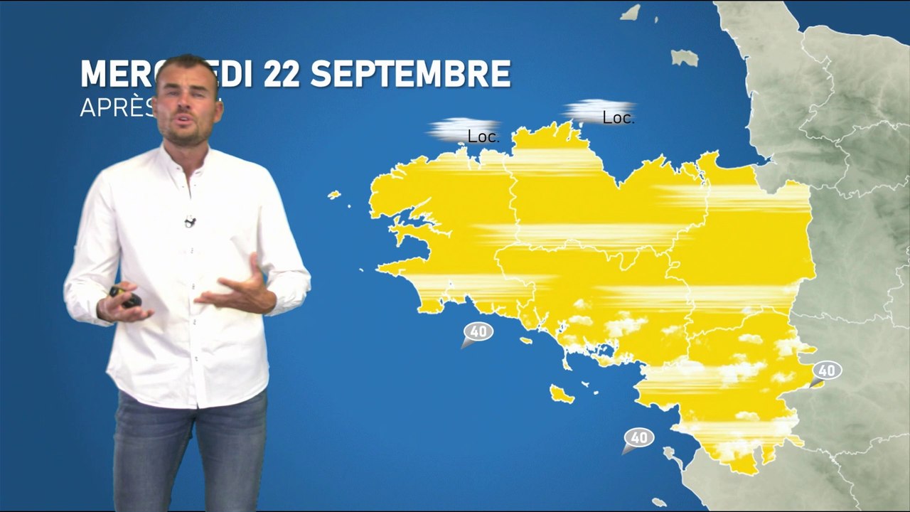 Bulletin météo pour le mercredi 22 septembre 2021