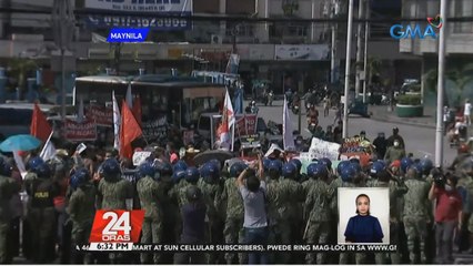 Ilang raliyista at pulis, nagkainitan nang mauwi sa tensyon | 24 Oras