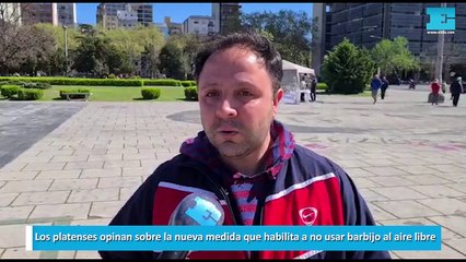 Los platenses opinan sobre la nueva medida que habilita a no usar barbijo al aire libre