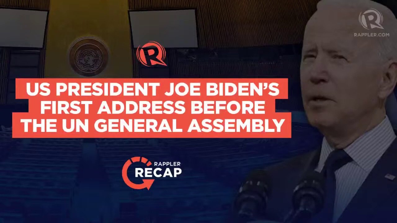 Rappler Recap: US President Joe Biden’s first address before the UN General Assembly