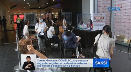 Comm. Guanzon: COMELEC, pag-uusapan ang voter registration extension matapos ang bantang budget cut ng Senado | Saksi