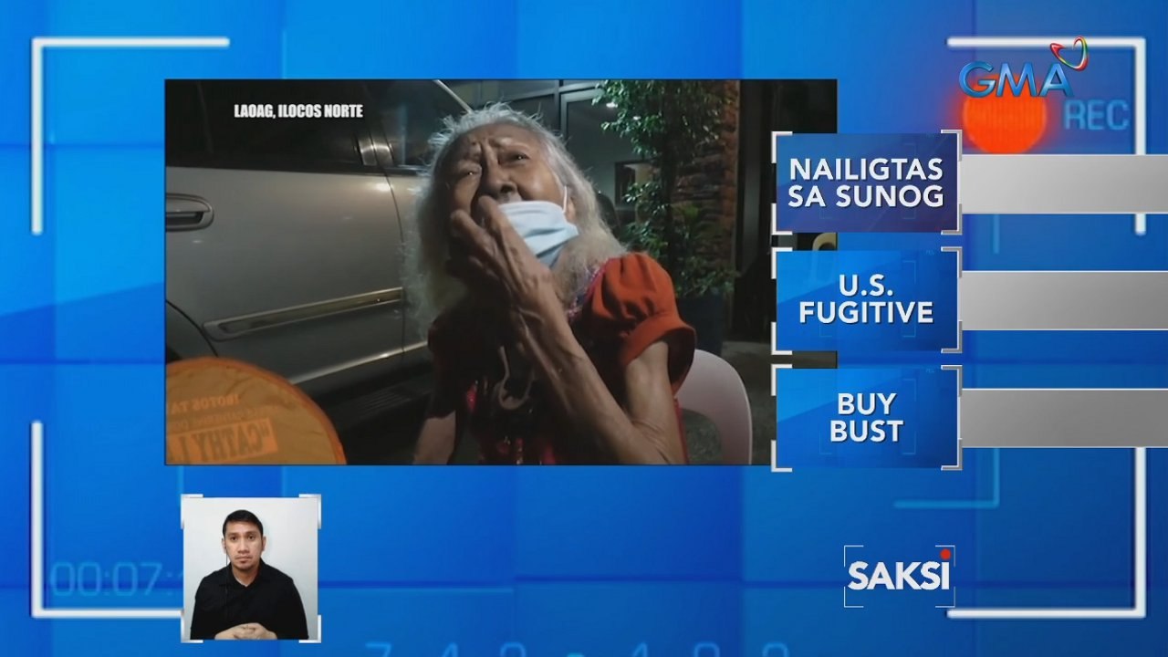 94-anyos na lola, nailigtas sa nasusunog na bahay | Saksi