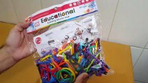 Unboxing and Review of Kids Intelligence Toys Plastic Building Blocks Creative DIY Smart Stick