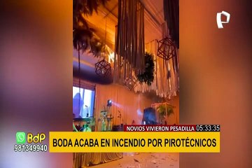 Fuegos artificiales convierten emotiva boda en un infierno