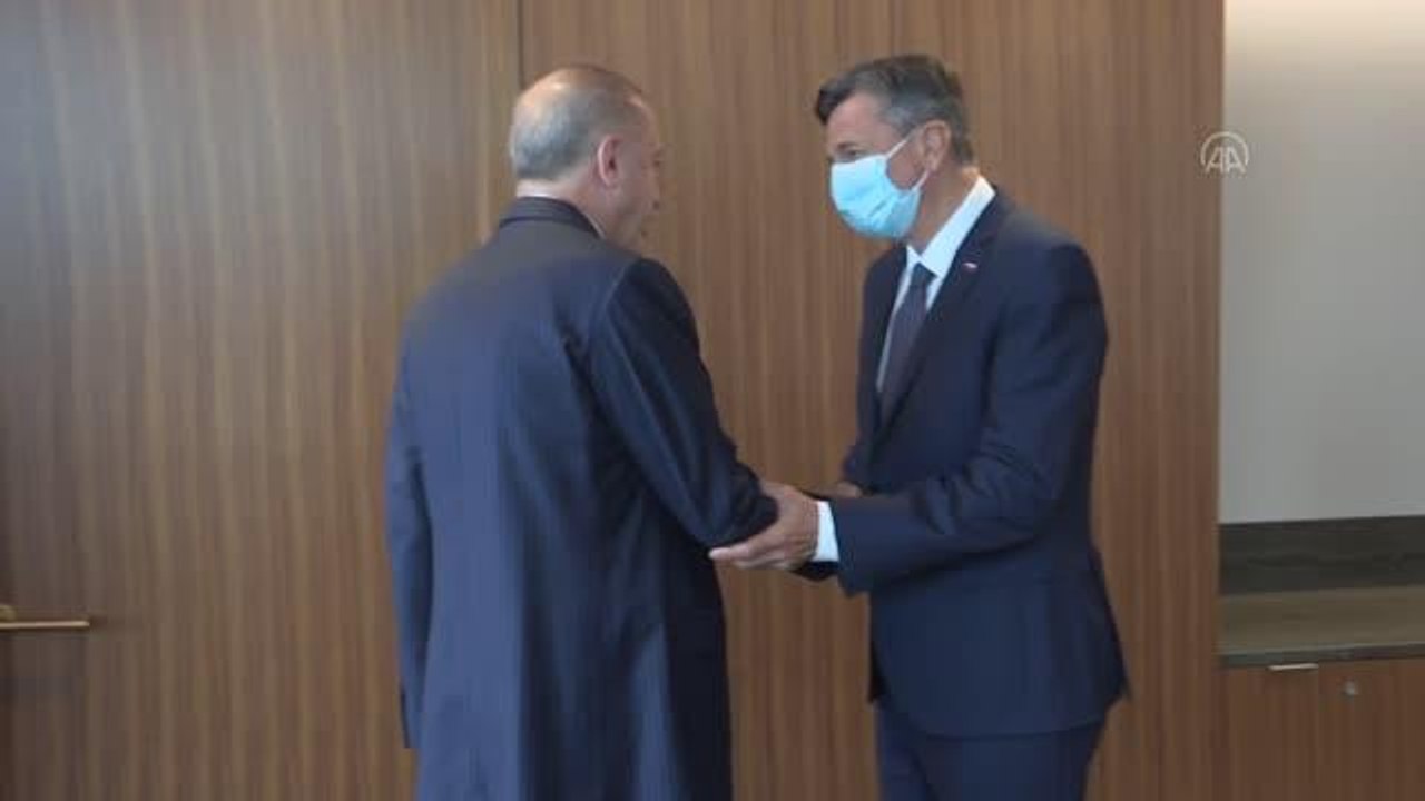Cumhurbaşkanı Erdoğan, Slovenya Cumhurbaşkanı Pahor ile bir araya geldi