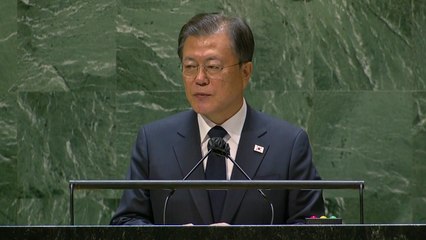 문 대통령, 남북미중 참여 4자 종전선언 제안...조속한 대화 촉구 / YTN