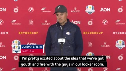 Скачать видео: Spieth hoping 'youth and fire' can spark Team USA to Ryder Cup glory