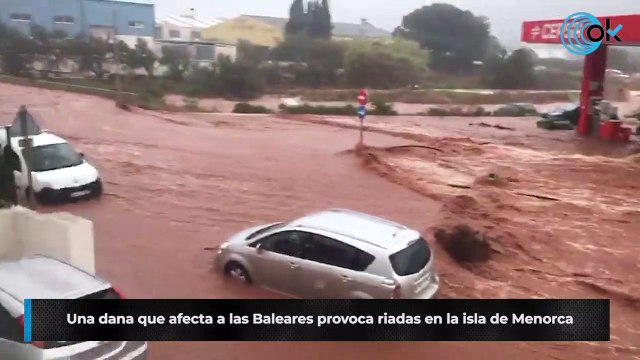 Una dana que afecta a las Baleares provoca riadas en la isla de Menorca