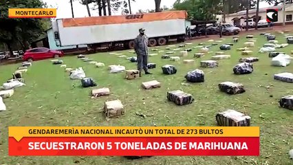 Secuestraron 5 toneladas de marihuana